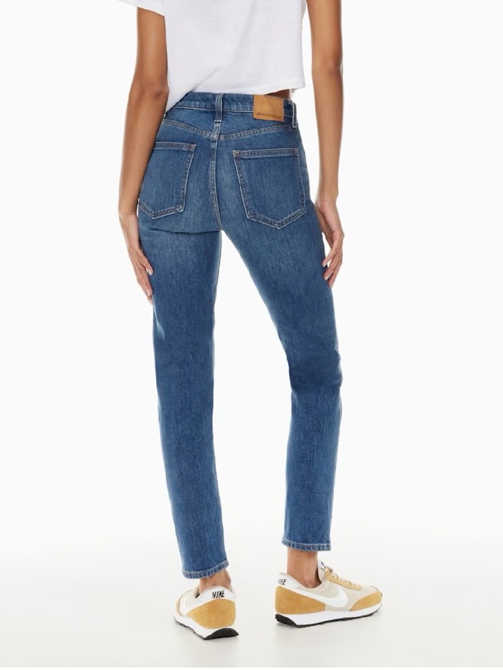 Denim Forum Aritzia The Yoko High Rise Slim modern cigarette classic timeless